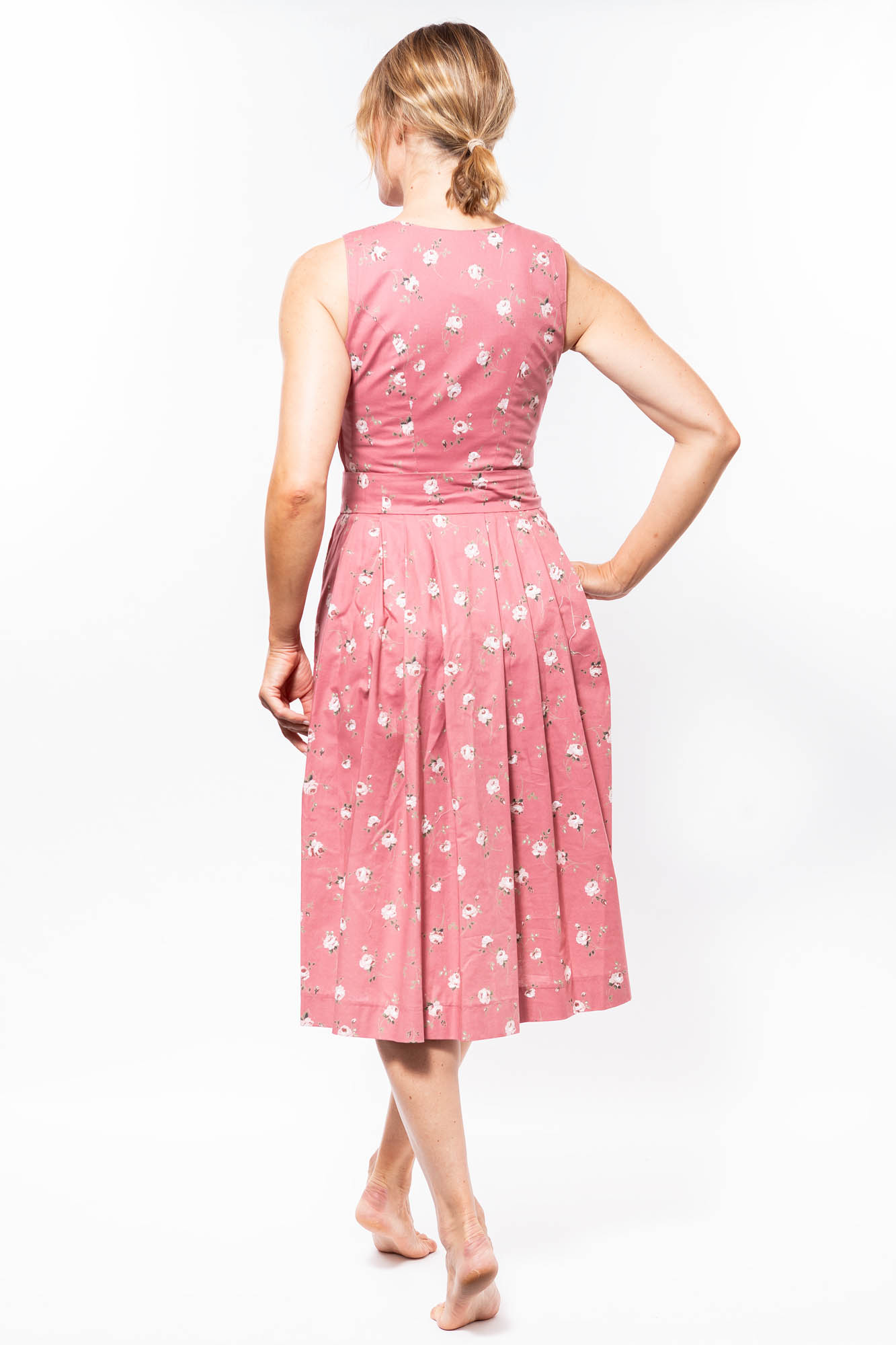 Hiebaum Trachtenkleid Kleid rosé geblümt